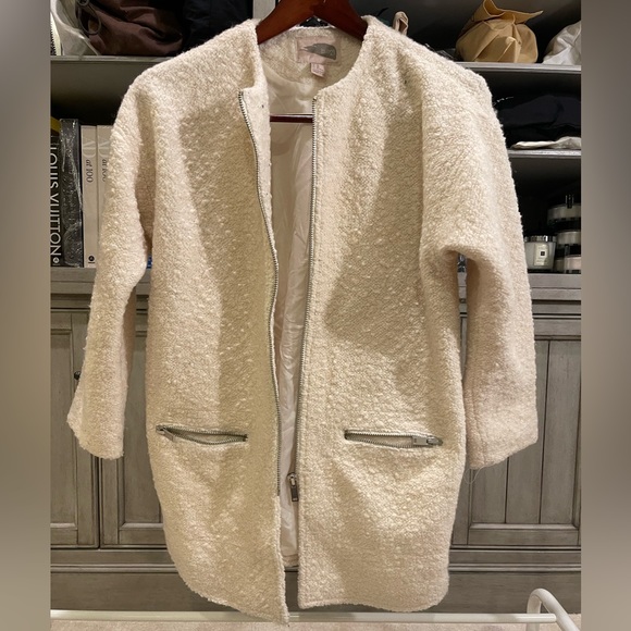 Boucle Zippered Coat - Picture 1 of 7